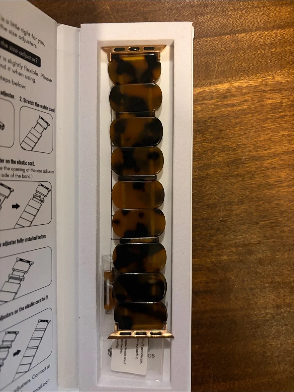 Heesch Tortoise Shell Apple Watch Band - Beige Brown Marble